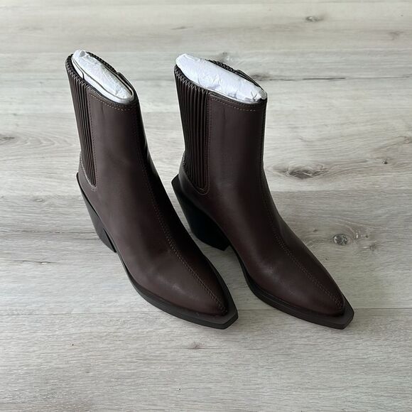 Coach Prestyn Leather Boots Maple 5 NWT IN BOX - Picture 6 of 12